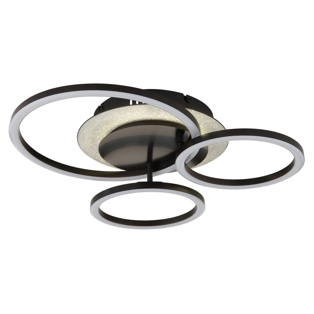 Schwarze Deckenlampe Norberto 3 Ringe Globo 9007371572830