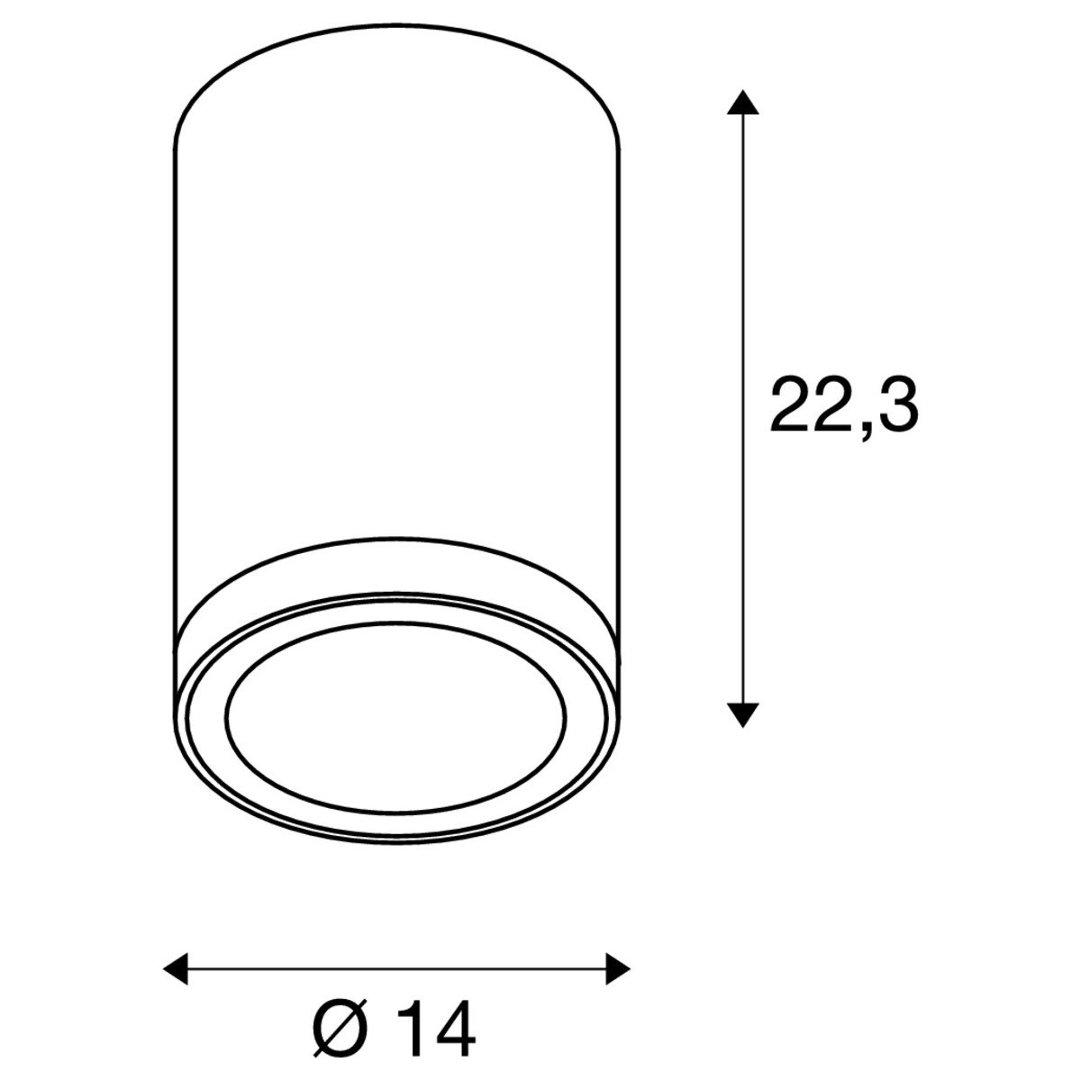 Deckenaufbauleuchte Enola Round SLV 4024163235990