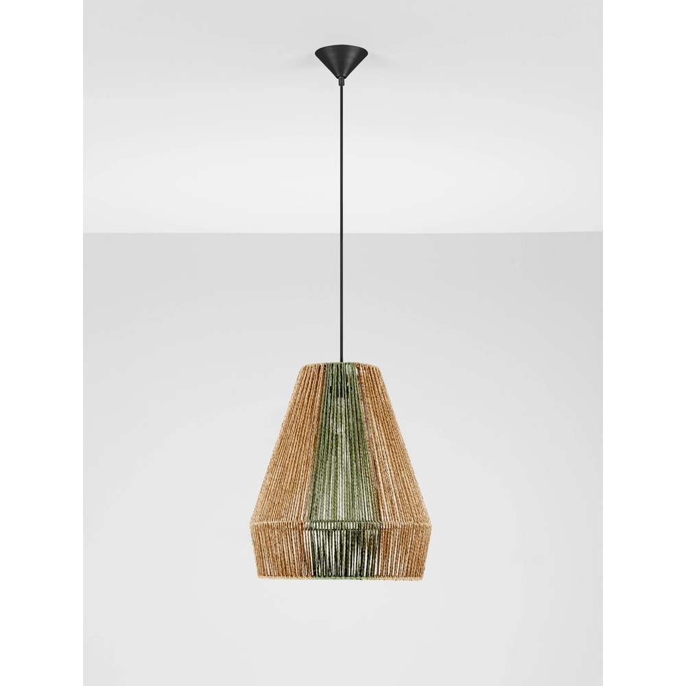 Pendelleuchte Dena Ø 39cm braun mit grün Lyora 5212017477309