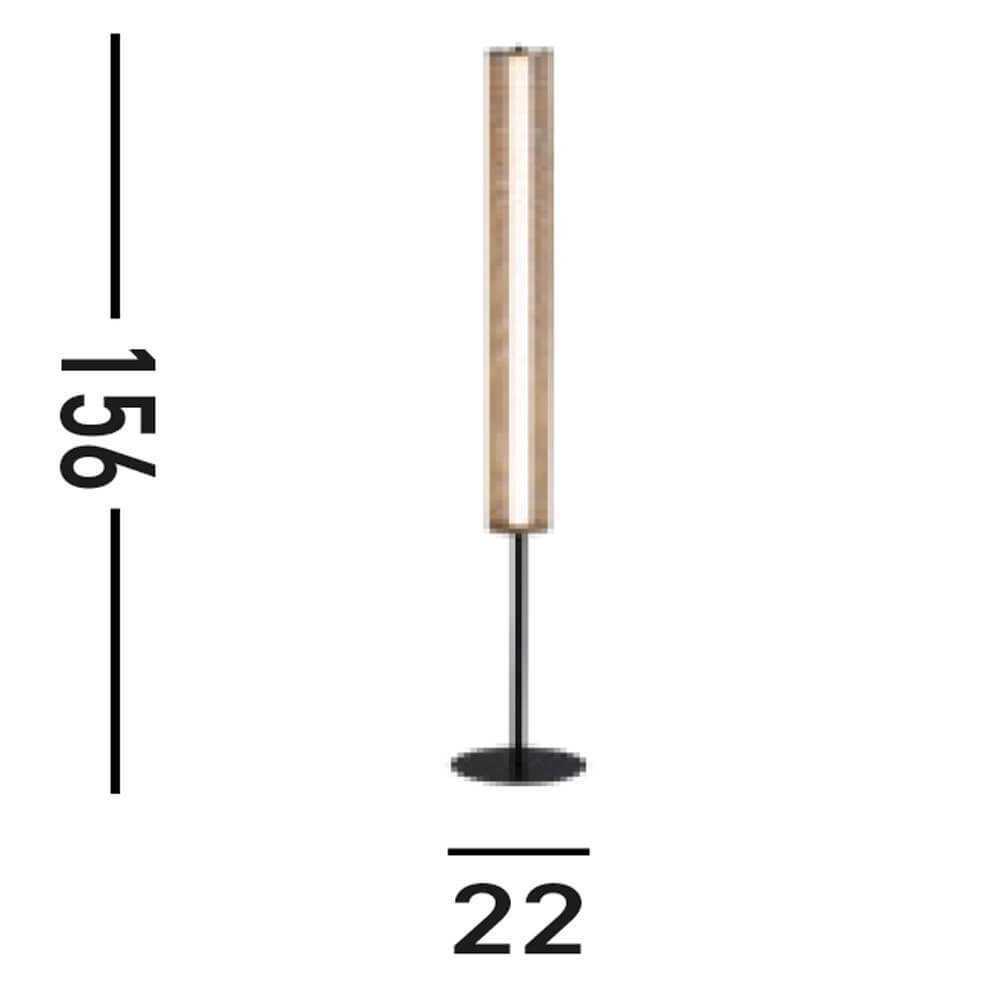 Stehlampe Thread Schwarz mit goldenem Mesh Searchlight 5053423273075
