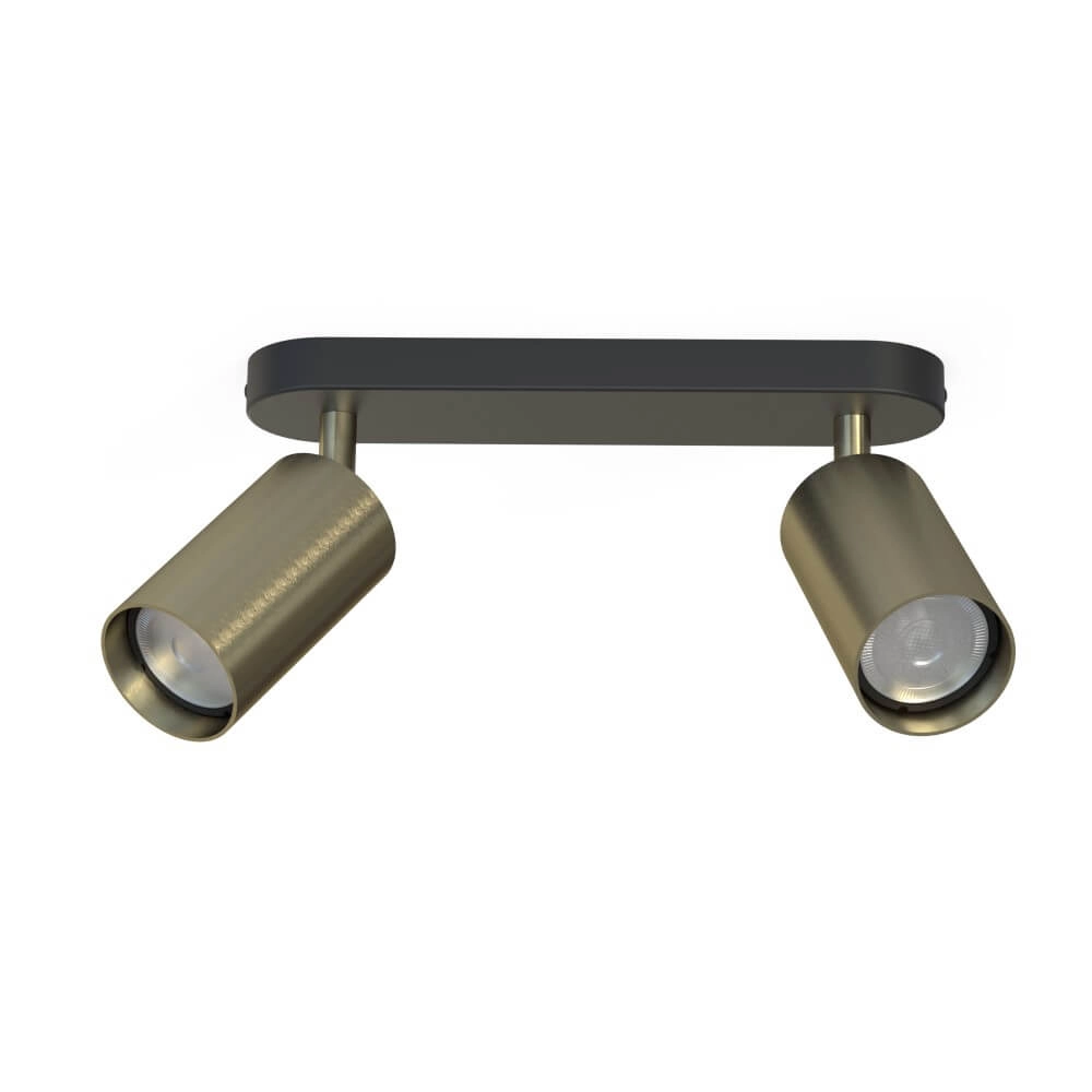 Doppelter Aufbaustrahler Eye Gold mit Schwarz