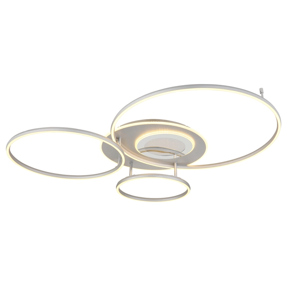 Moderne Deckenlampe Johnson Silbergrau Globo 9007371592548