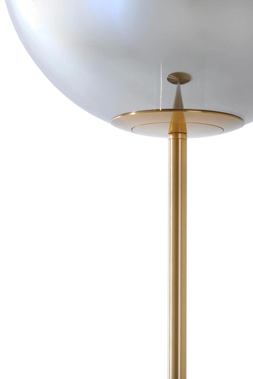Goldene Stehleuchte Medina mit Rauchglas Light & Living 8717807696979