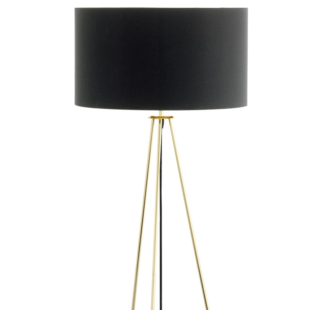 Stehlampe Camporale gold mit schwarzer Lampenschirm Stars of Light 9002759392314