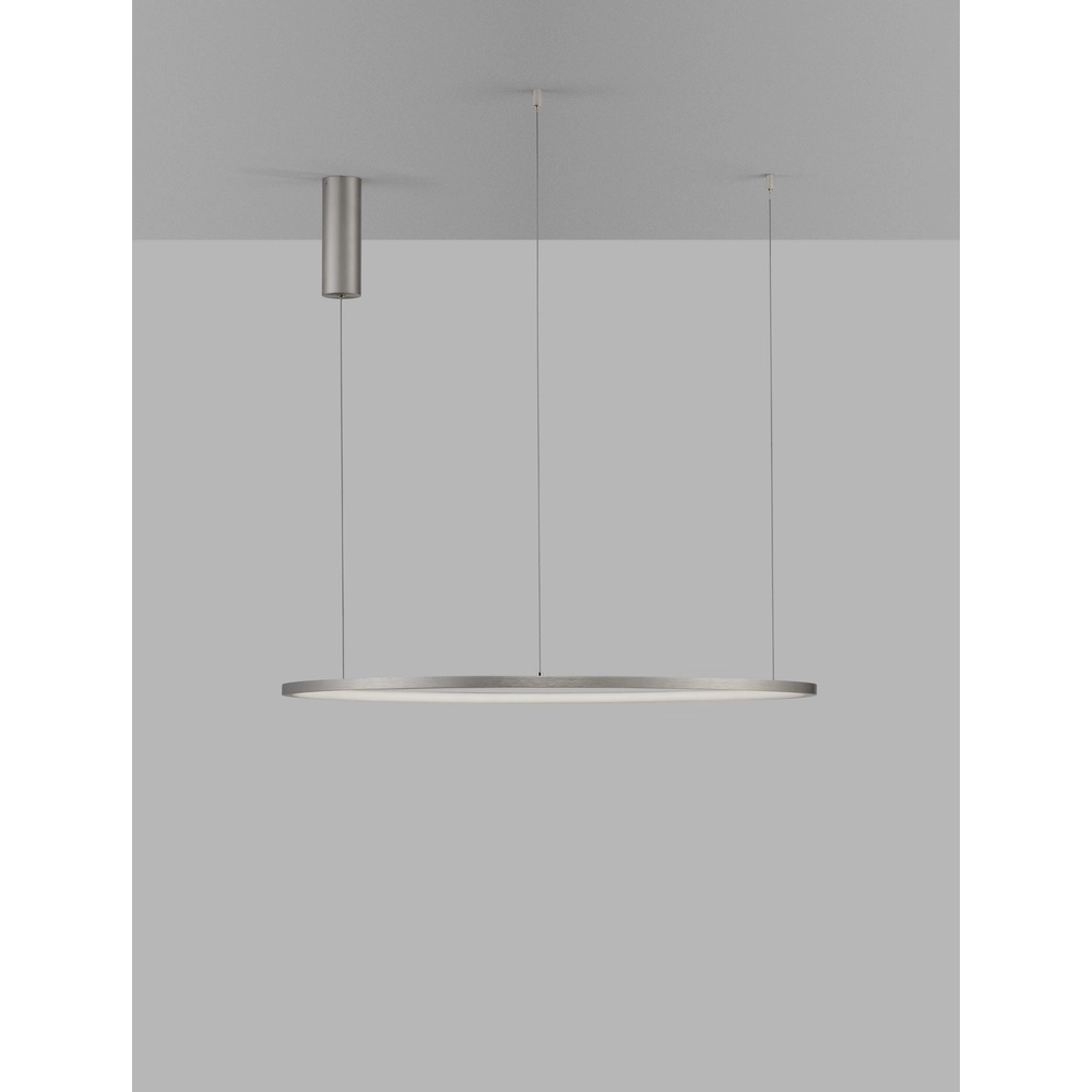 Runde Pendelleuchte Tarquin silbergrau Ø 80cm Lyora 5212017438324