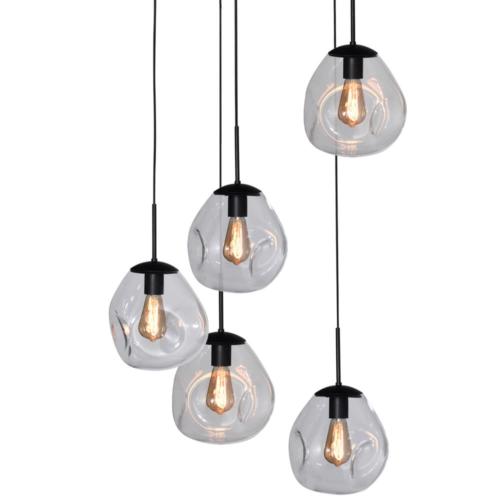 Vide-Hängelampe Lava 5x Klarglas Ø 24cm Masterlight 8718121286518