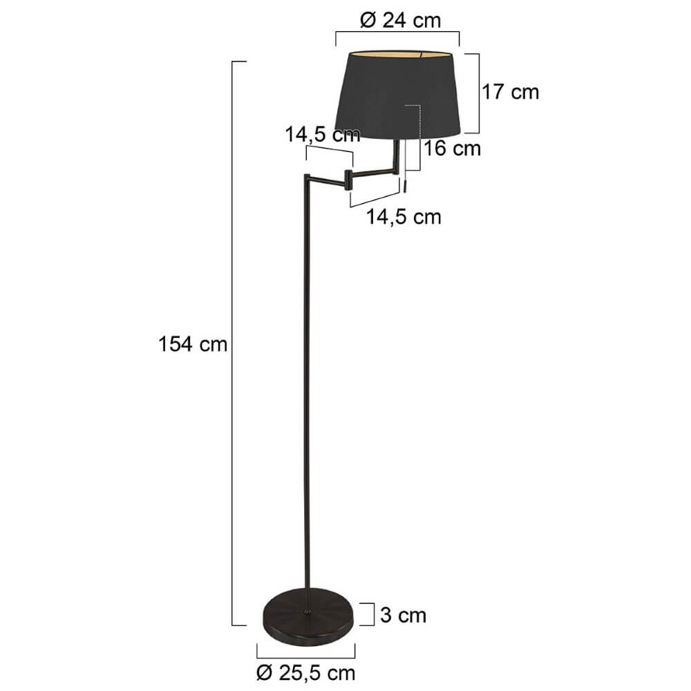 Schwarze Tischlampe Bella Steinhauer 8712746171143