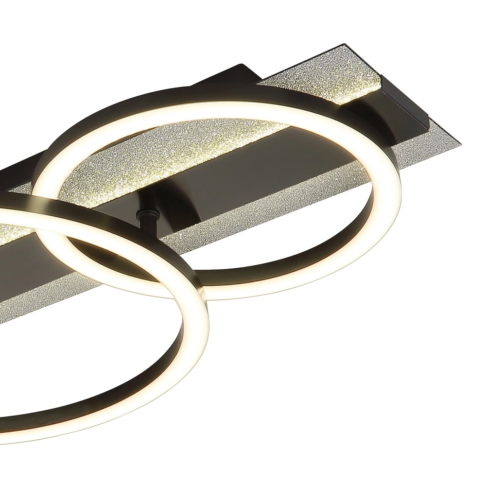 Schwarze Deckenlampe Norberto 4 Ringe Globo 9007371575831