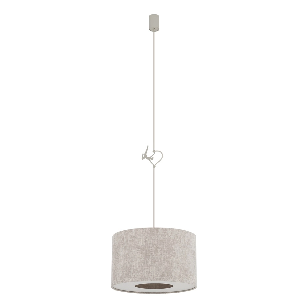Pendellampe Cedro sandbraun Ø 40 cm Lyora 5903139116640