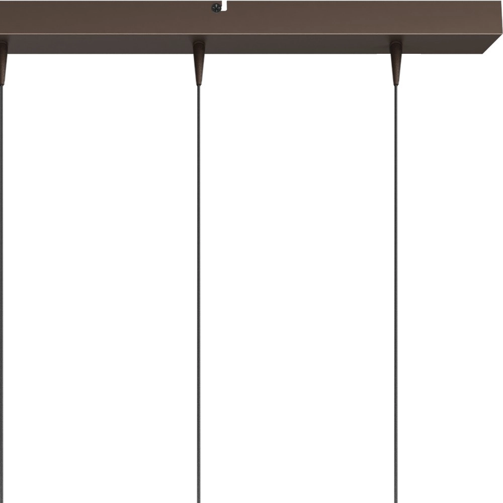5-Licht Pendellampe Talana 100 cm Kakaobraun Ø 6 cm DTW Masterlight 8718121361055