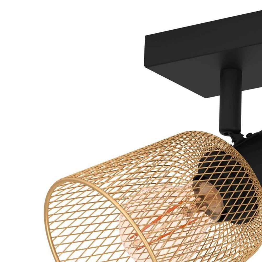 Deckenleuchte Coslada 2-flammig – Gold mit Schwarz Eglo 9008606262069