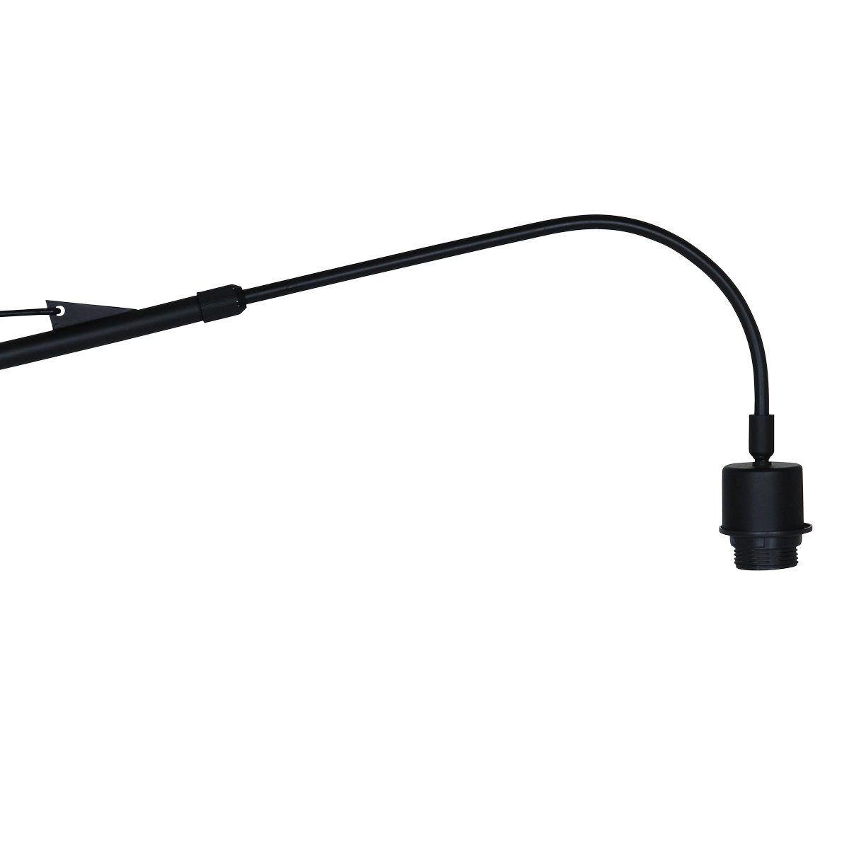 Wandlampe Elegant Classy 50 cm schwarz mit taupefarbenem Samtschirm Steinhauer 8712746146042