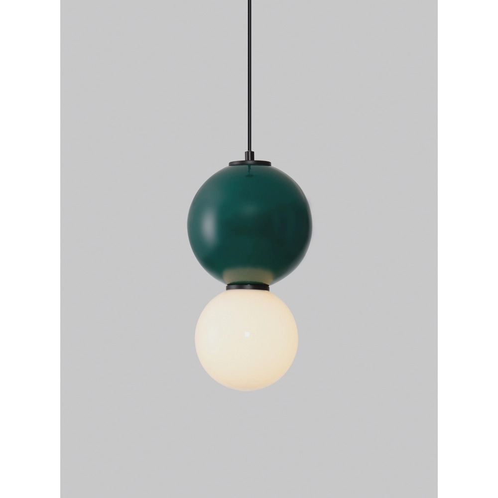 Pendelleuchte Noesis Ø 18cm grün mit weiß Lyora 5212017483683