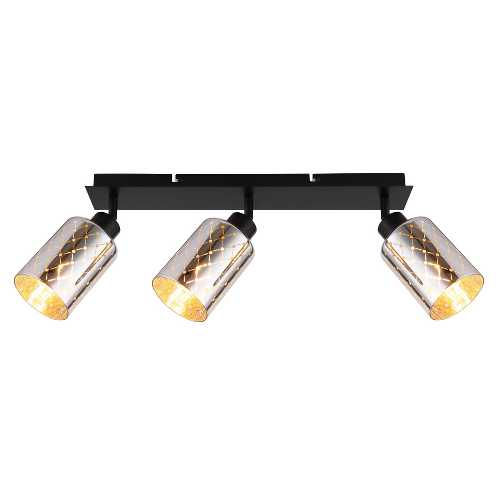 Design-Deckenlampe Alonso 3-Licht Schwarz Globo 9007371569250