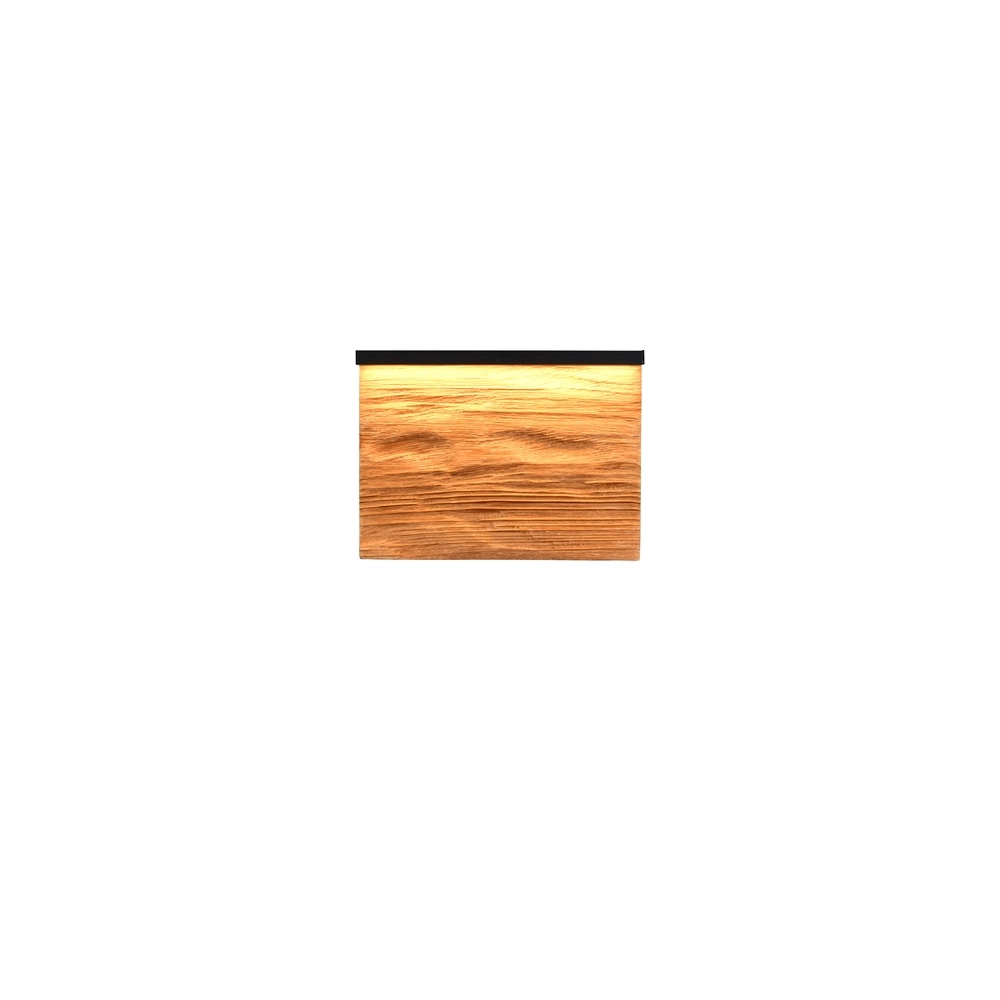 Design-Wandleuchte Kalea schwarz mit Holz 20cm Trio 4017807661385