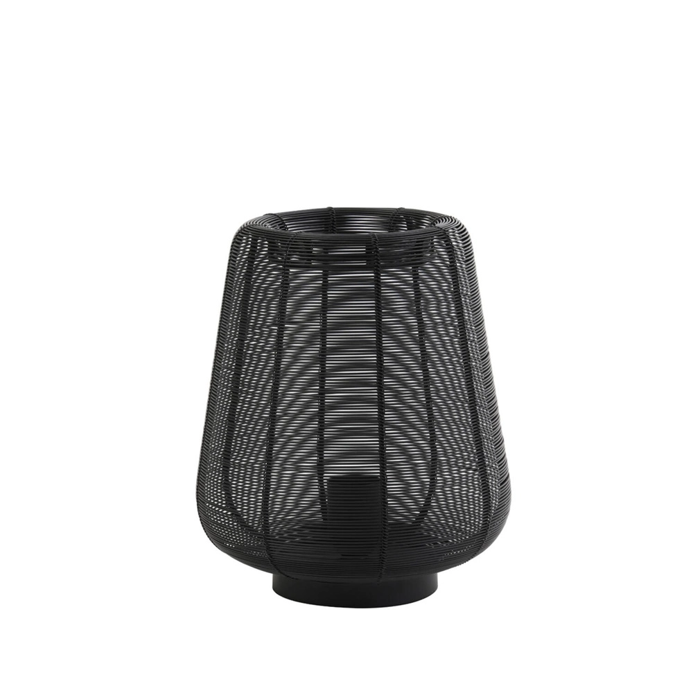 Schwarze Tischlampe Adeta Ø 22cm