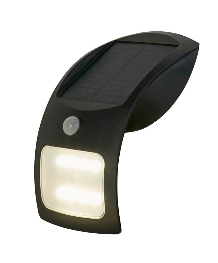 Schwarze Wandlampe Solar Design Searchlight 5053423241449