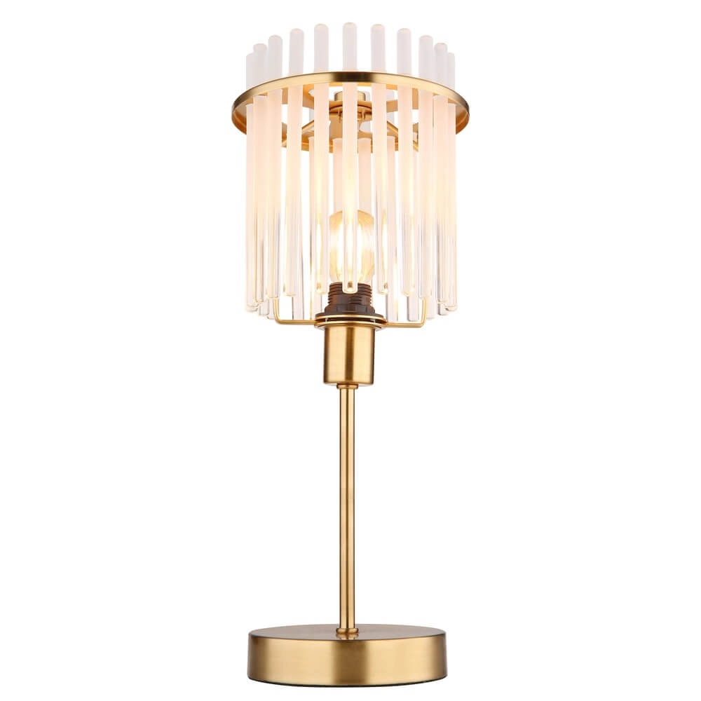 Goldene Tischleuchte Gorley mit Glas Ø 15cm Globo 9007371449811