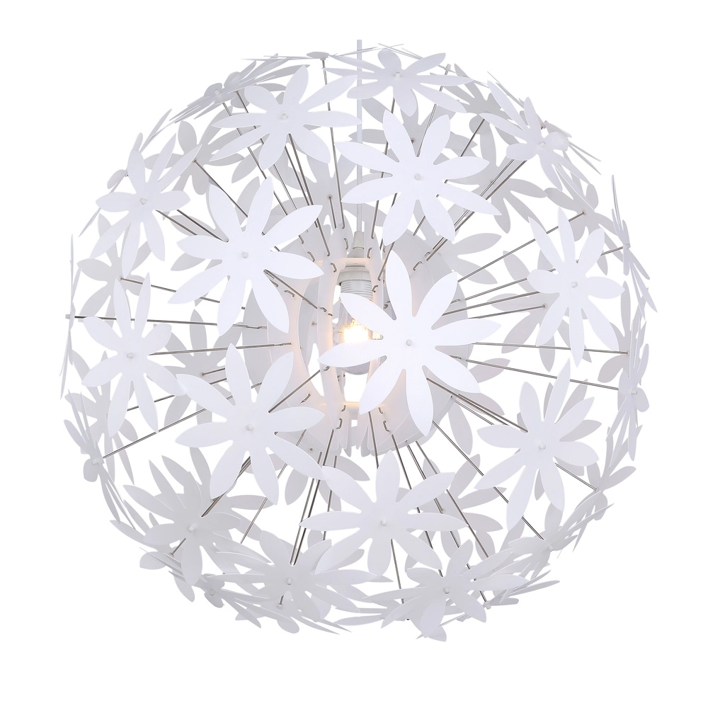 Weiße Pendellampe Stella Blumen Ø 60 cm Globo 9007371369928