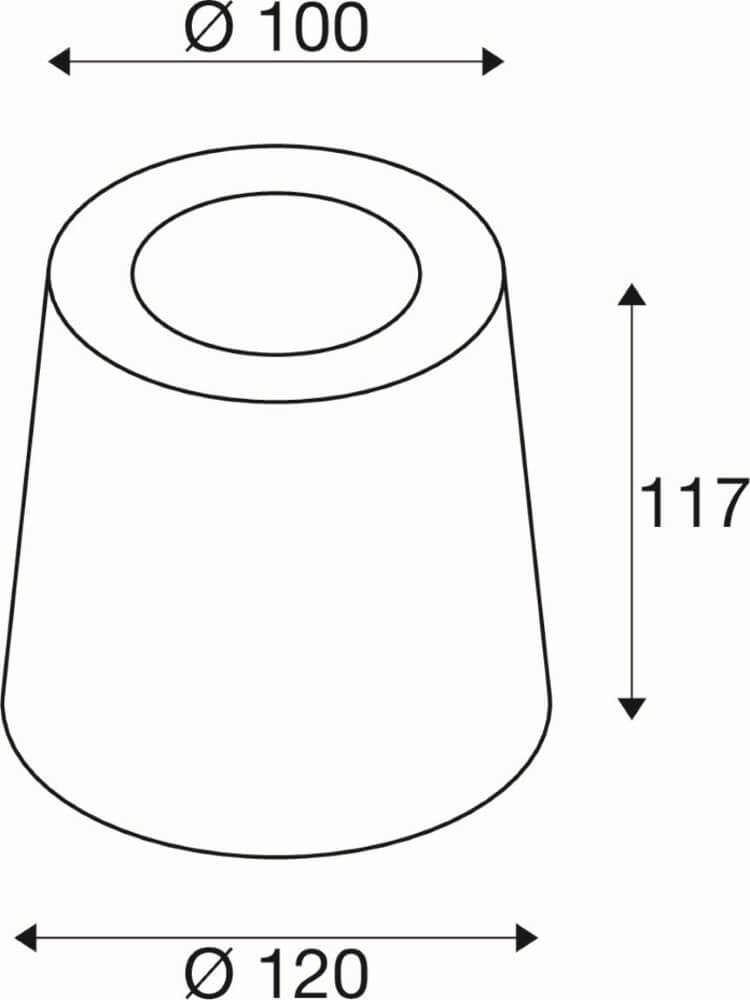 Stehender Scheinwerfer Concreto 1x GU10 - rund SLV 4024163266321