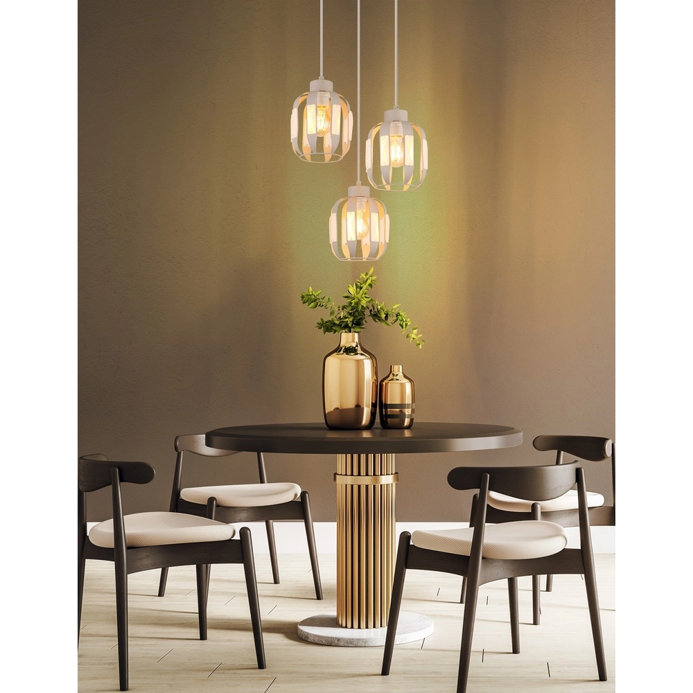 Essaal-Pendellampe Arlen 3-hell sandbraun Globo 9007371583560