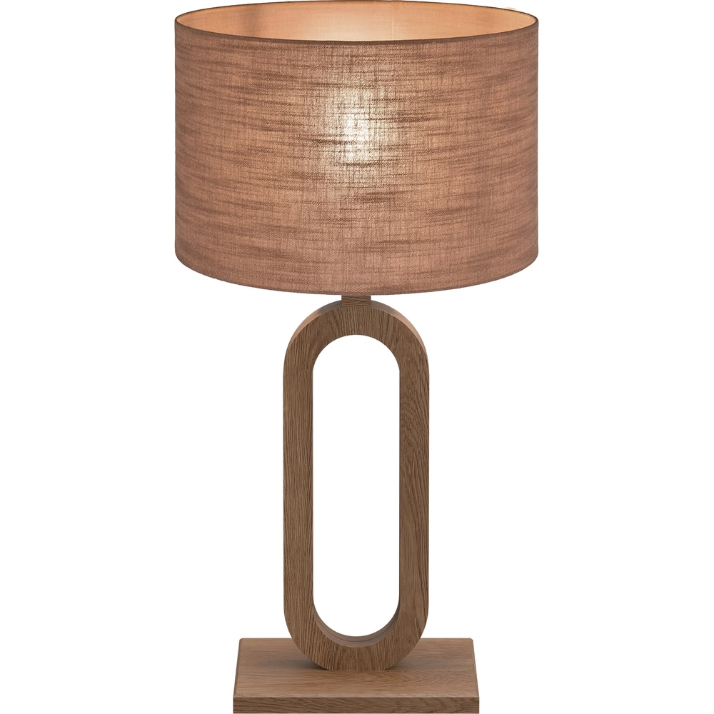 Tischlampe Sino Loop 54 cm dunkles Holz Masterlight
