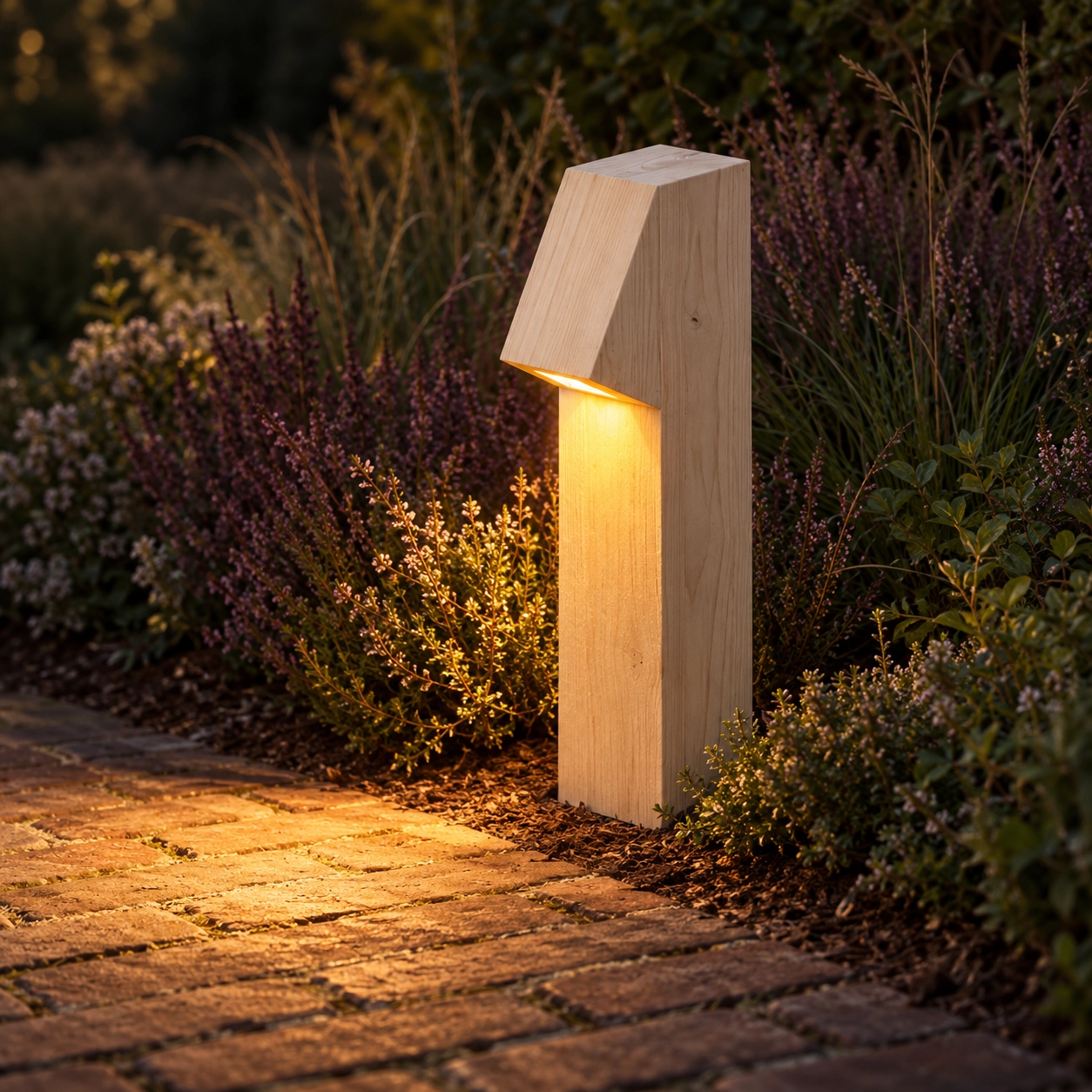 Holzwegbeleuchtung Peri 100 Accoya - 10x10x50cm - 2700K