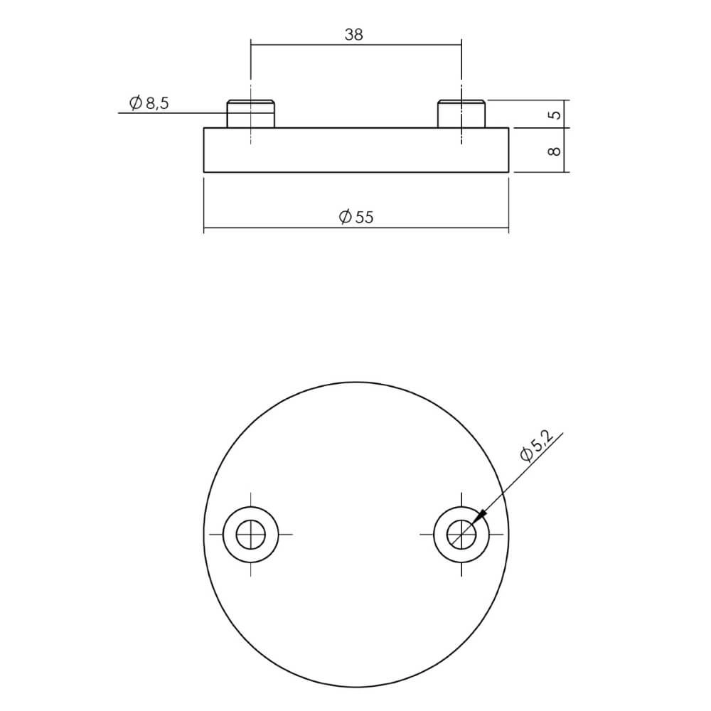 Afdekrozet Shiraat Kupfer matt Intersteel 8714186564608