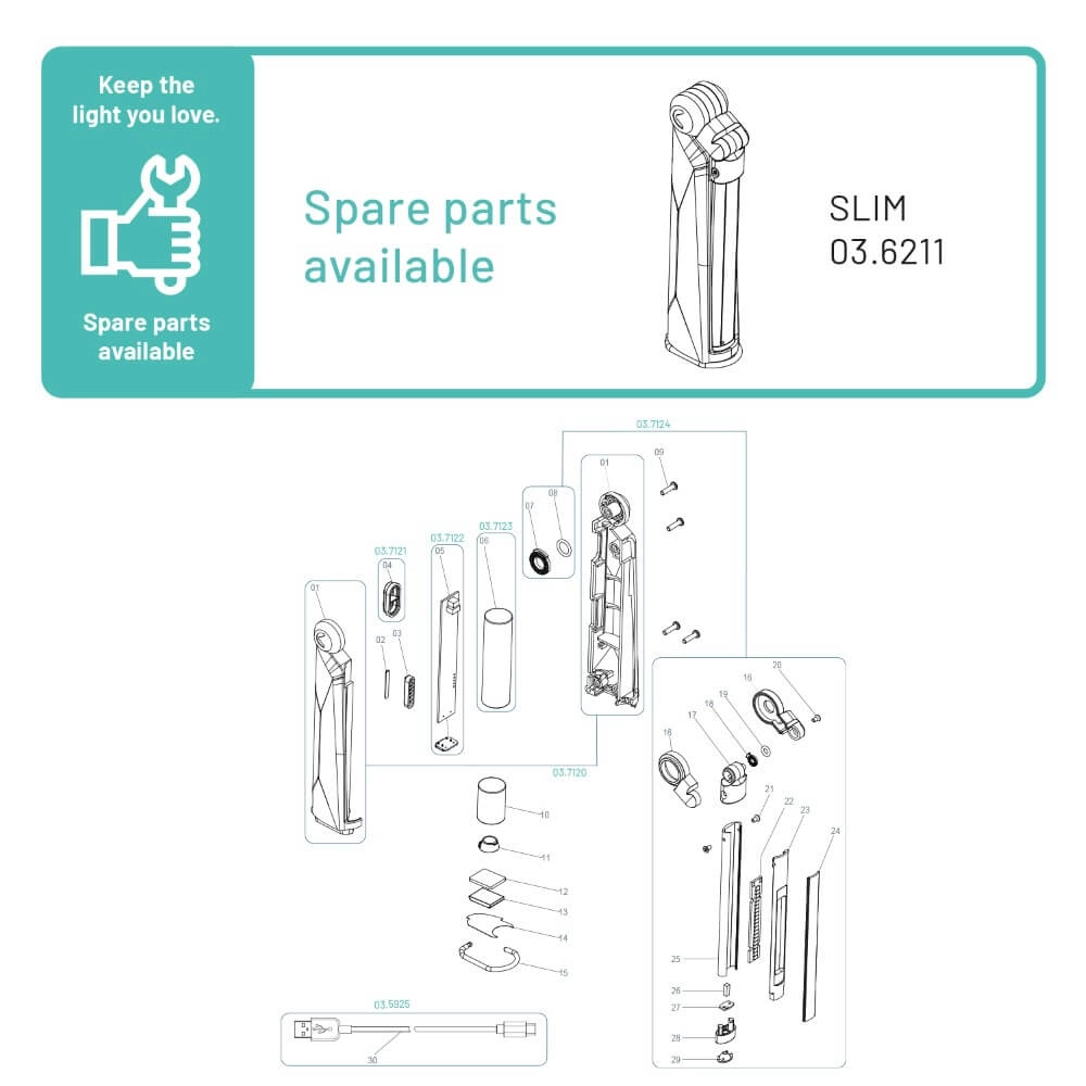 Arbeitslicht Slim grau Scangrip 5708997362112