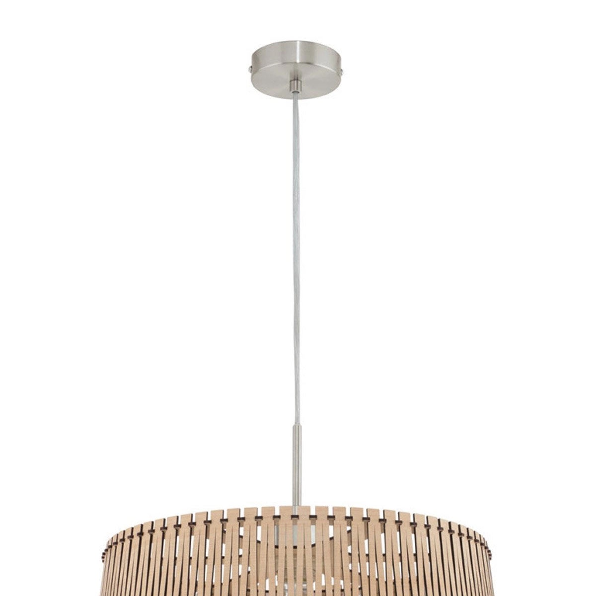 Pendelleuchte Sendero Nickel Matt mit hellem Holzbraun Eglo 9002759961930