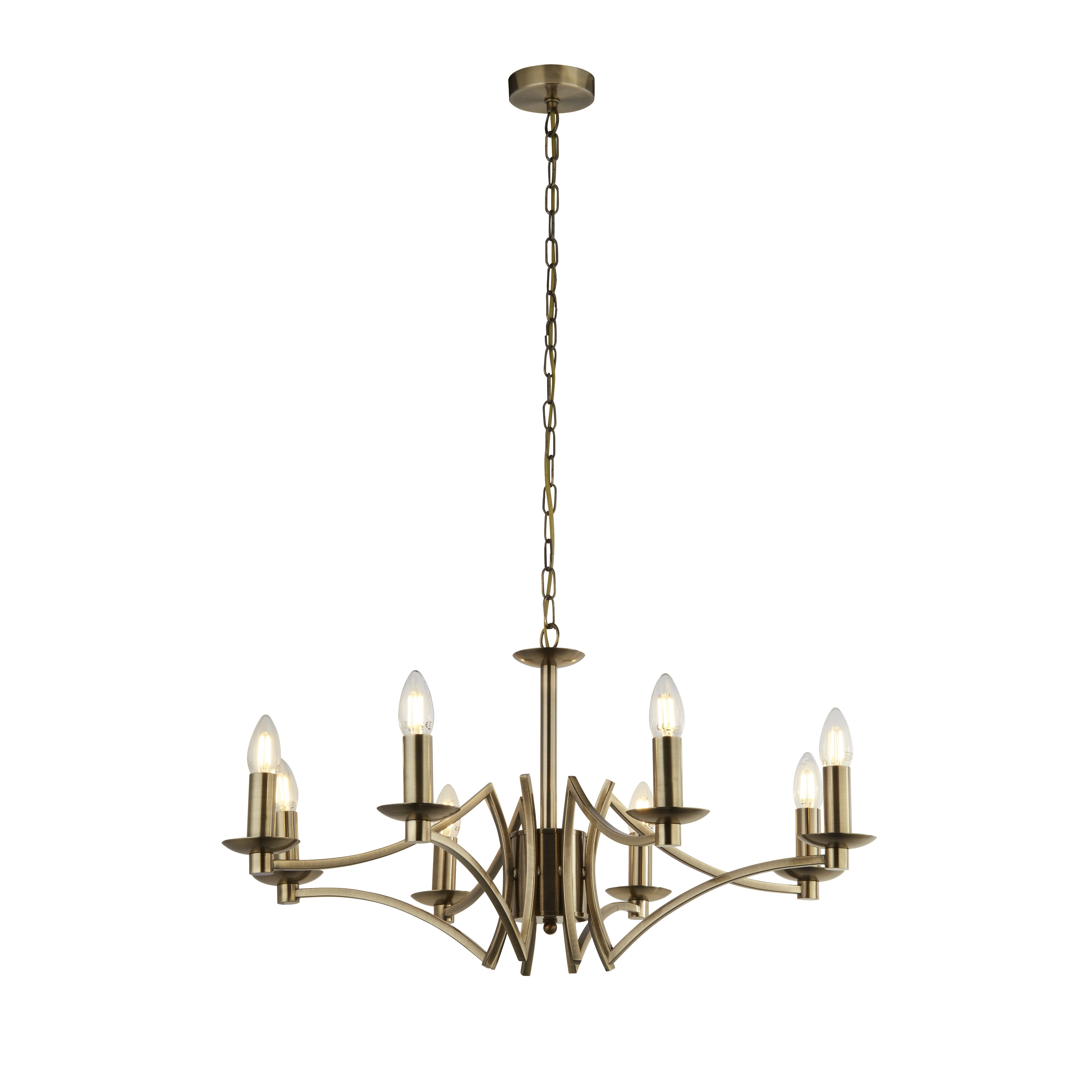 8-Licht-Kronleuchter Ascot Ø 88 cm Searchlight 5053423174181