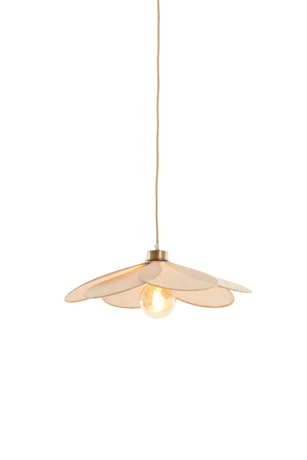 Pendelleuchte Fyano Blume creme Ø 46cm