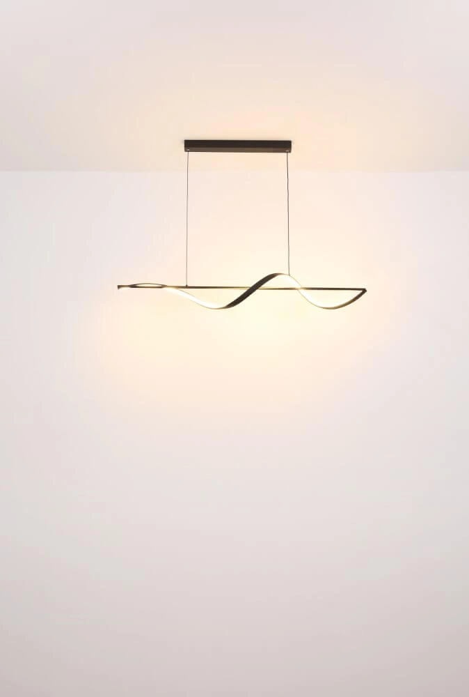 Gewellte Hängelampe Violino schwarzes Design Globo 9007371446117
