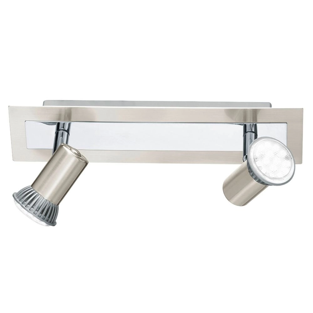 LED-Deckenspot Rottelo Beam 2-leichter LED-Nickelmatte