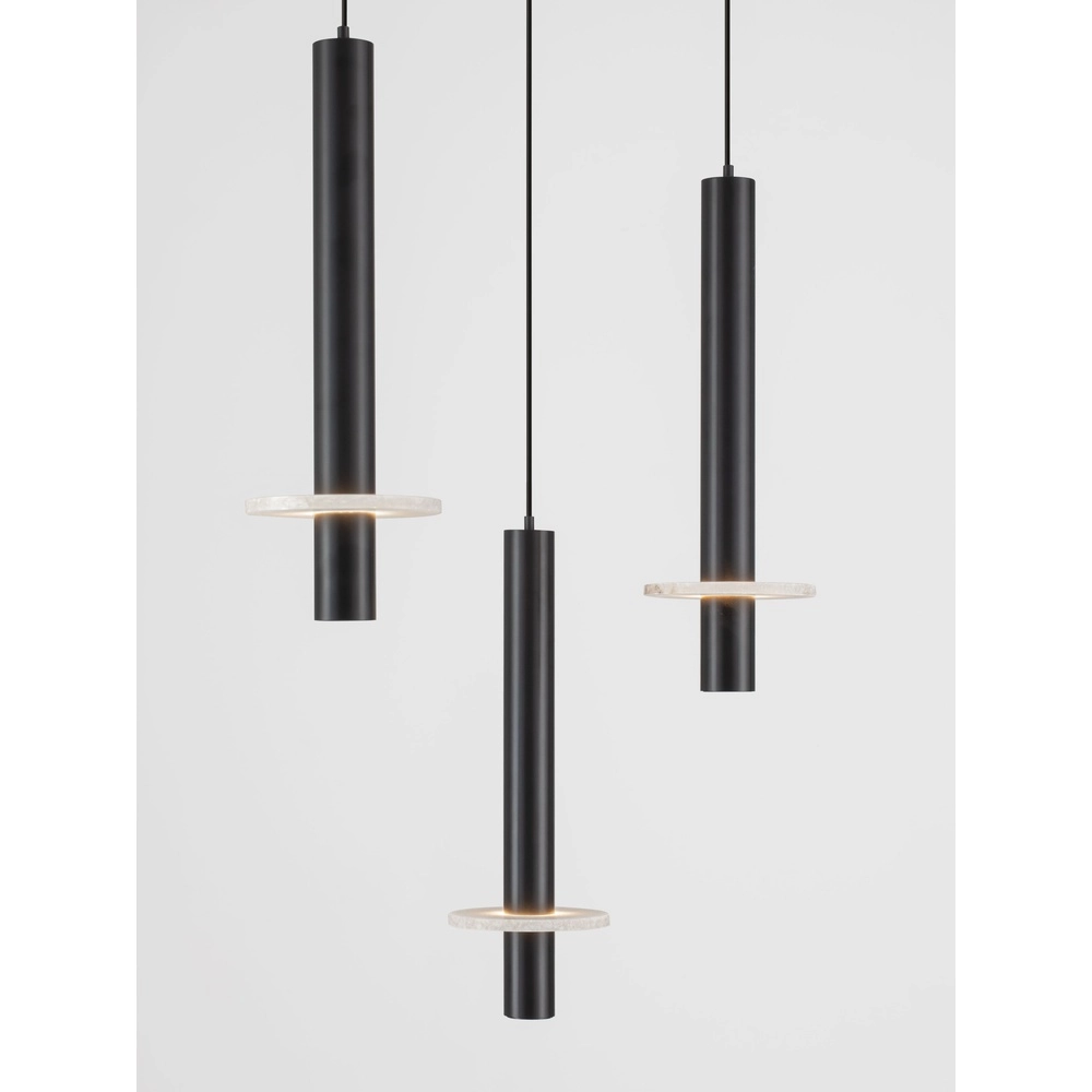 Design-Pendellampe Noemi schwarz mit weißem Ø 47 cm Lyora 5212063503281