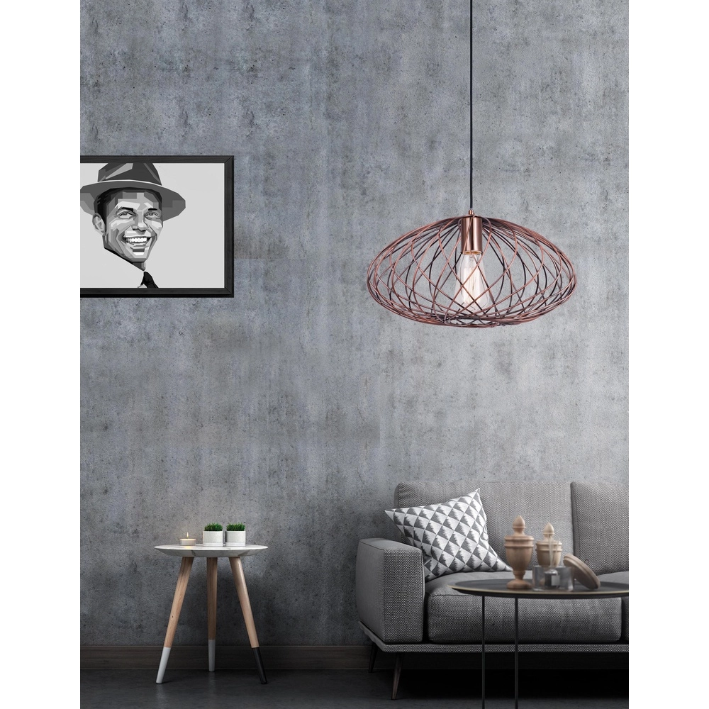 Pendelleuchte Eriberto Ø 35cm rostbraun