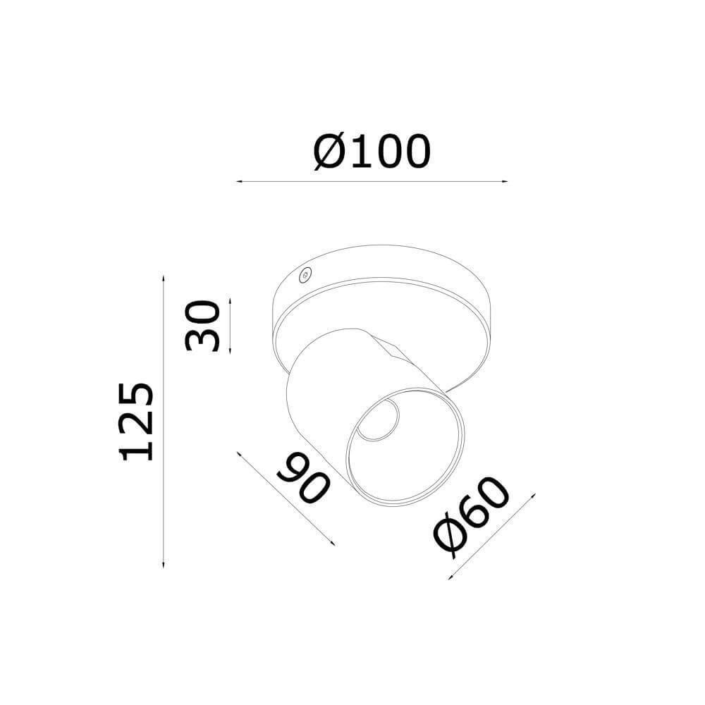 Deckenlampe Houston 1-helles Schwarz mit Champagner Artdelight 8720701102484