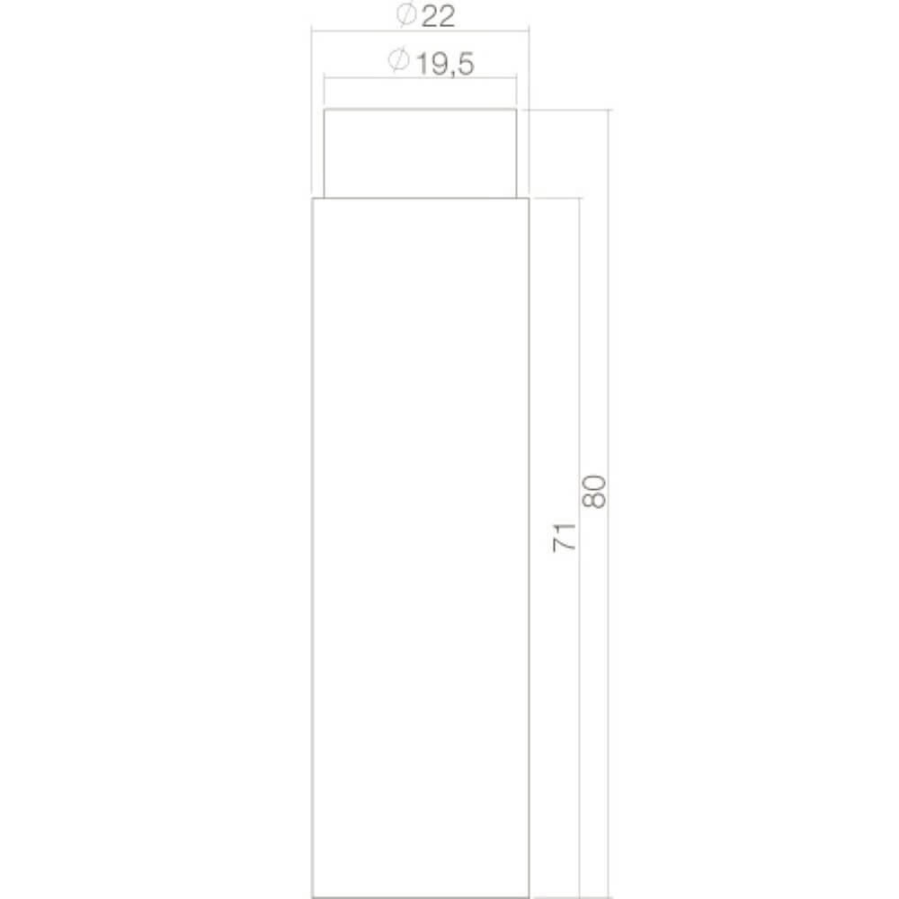Türstopper Stelo Wandhalterung 22x80mm schwarz Intersteel 8714186508237