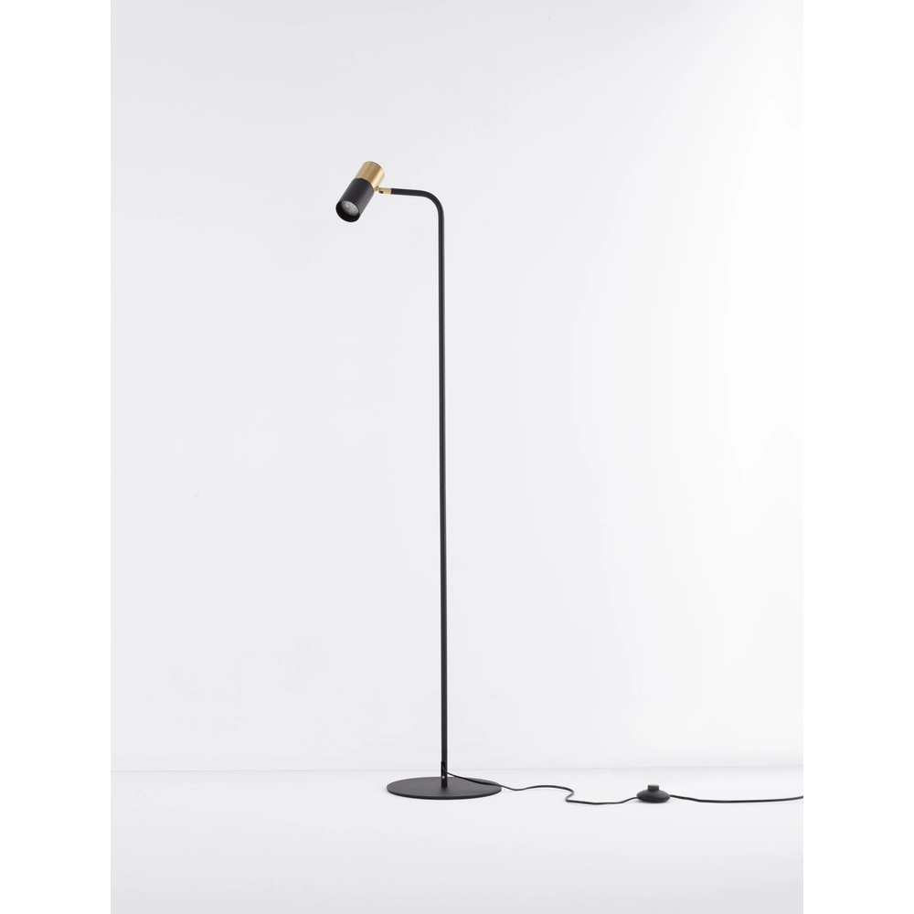 Stehlampe Pongo schwarz mit gold Lyora 5212017441799