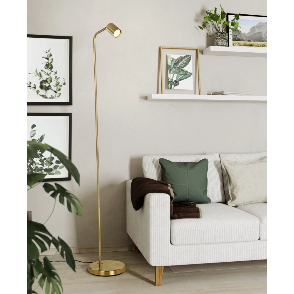 Goldene Stehleuchte Rigomagno Entwurf Eglo 9008606360307