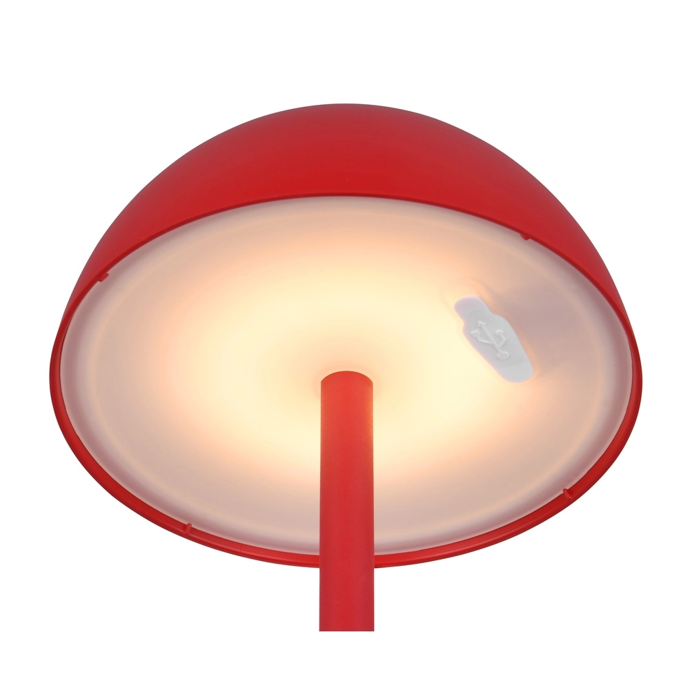 Tischlampe Ricardo rot Ø 13,5cm Trio 4017807601817