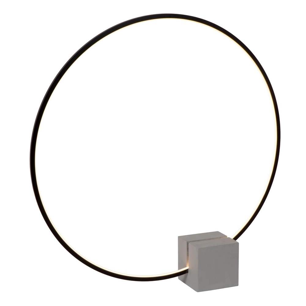 Schwarze Tischlampe Cirkelis rund Ø 83 cm Lucide 5411212051684