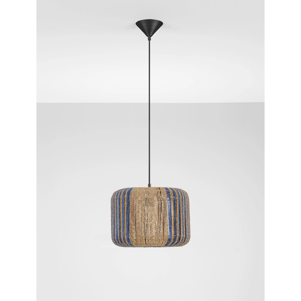 Pendelleuchte Abby Ø 33cm braun mit blau Lyora 5212017477330