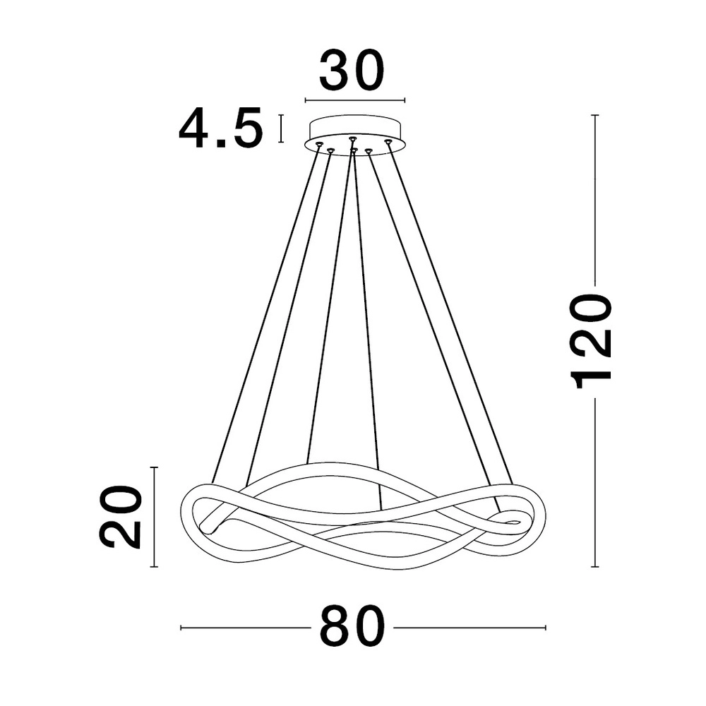 Design-Pendelleuchte Jinal schwarz Ø 80cm Lyora 5212017438744