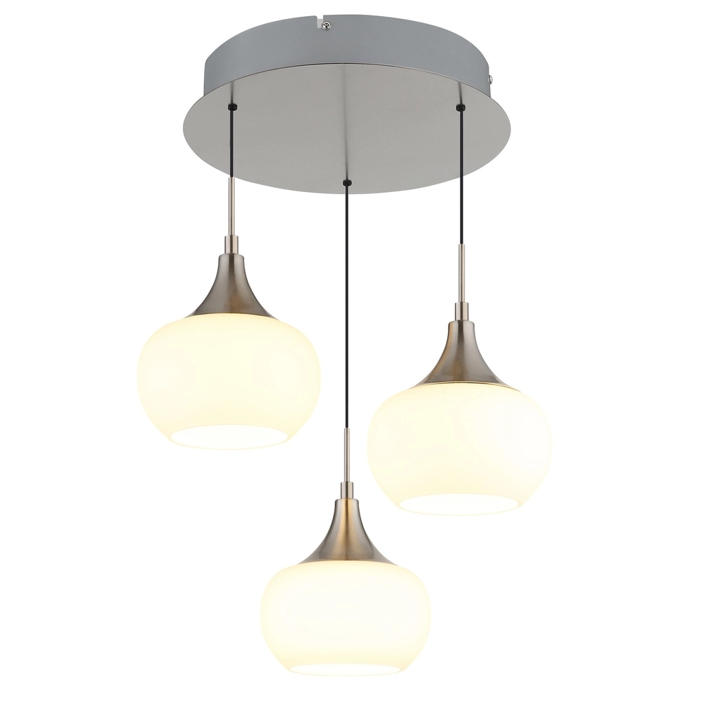 Design-Pendellampe Lui 3-Leicht-Nickel Globo 9007371589593