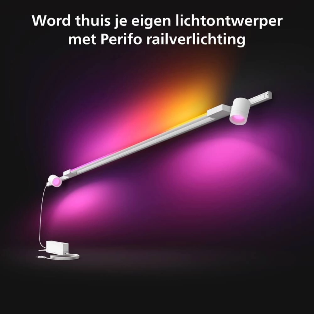 Hue Perifo - White and color Set mit 2 Wandstrahlern und Farbverlauf in Weiß Philips 8719514407909