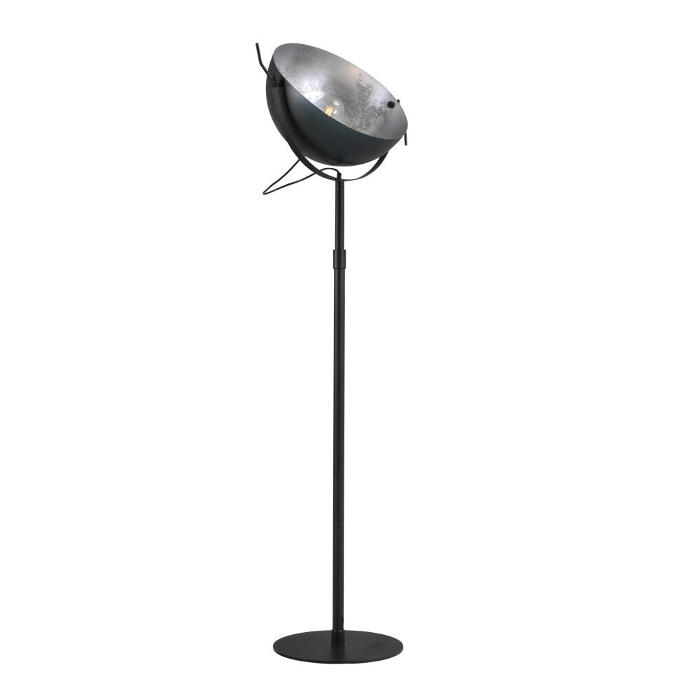 Stehlampe Industria 175 Gunmetal mit silber