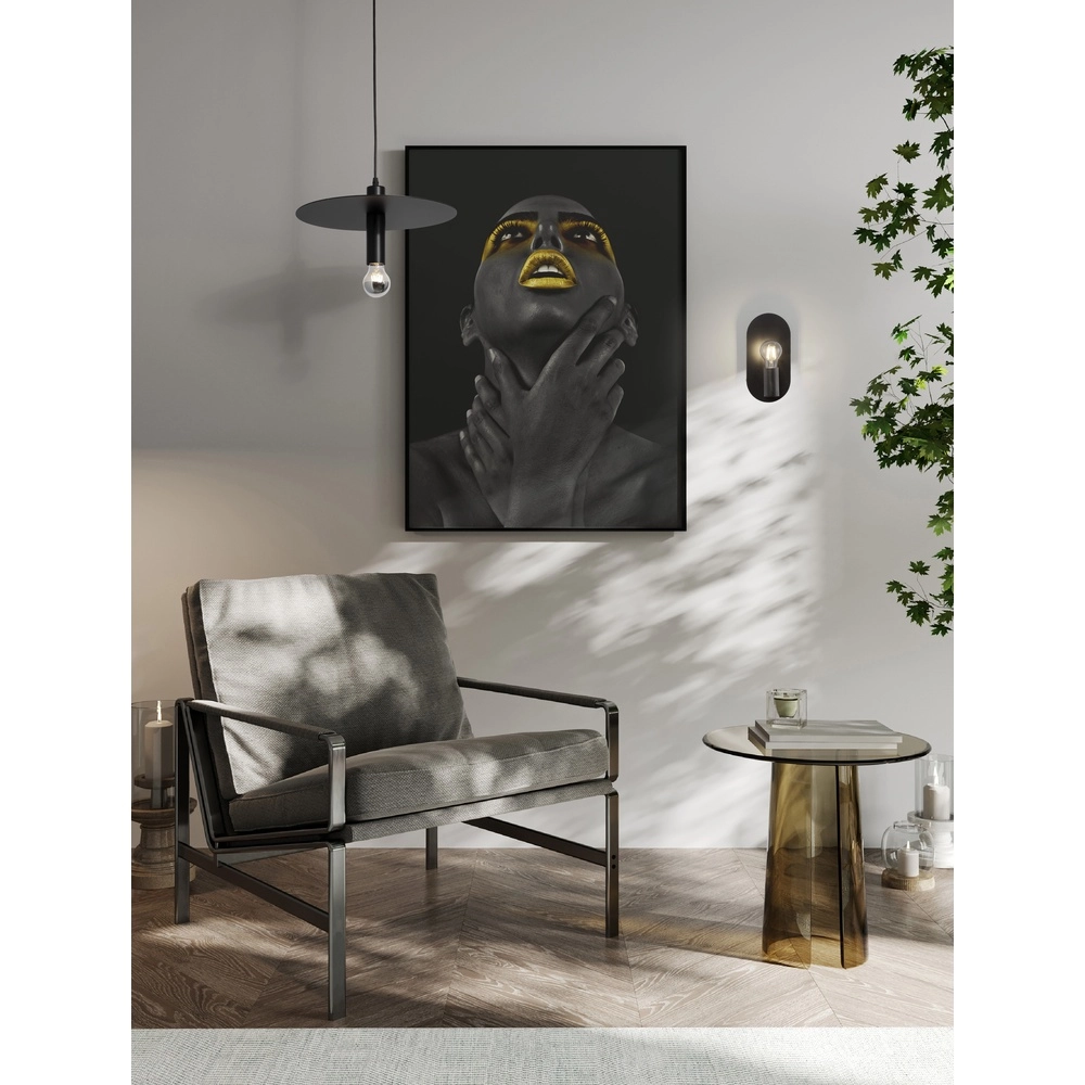 Wandleuchte Royal oval schwarz Lyora 5212017436146