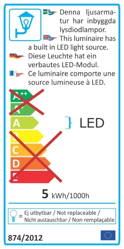 LED-Wandleuchte Chieri gebaut -in oder Oberfläche KonstSmide 7318307862256