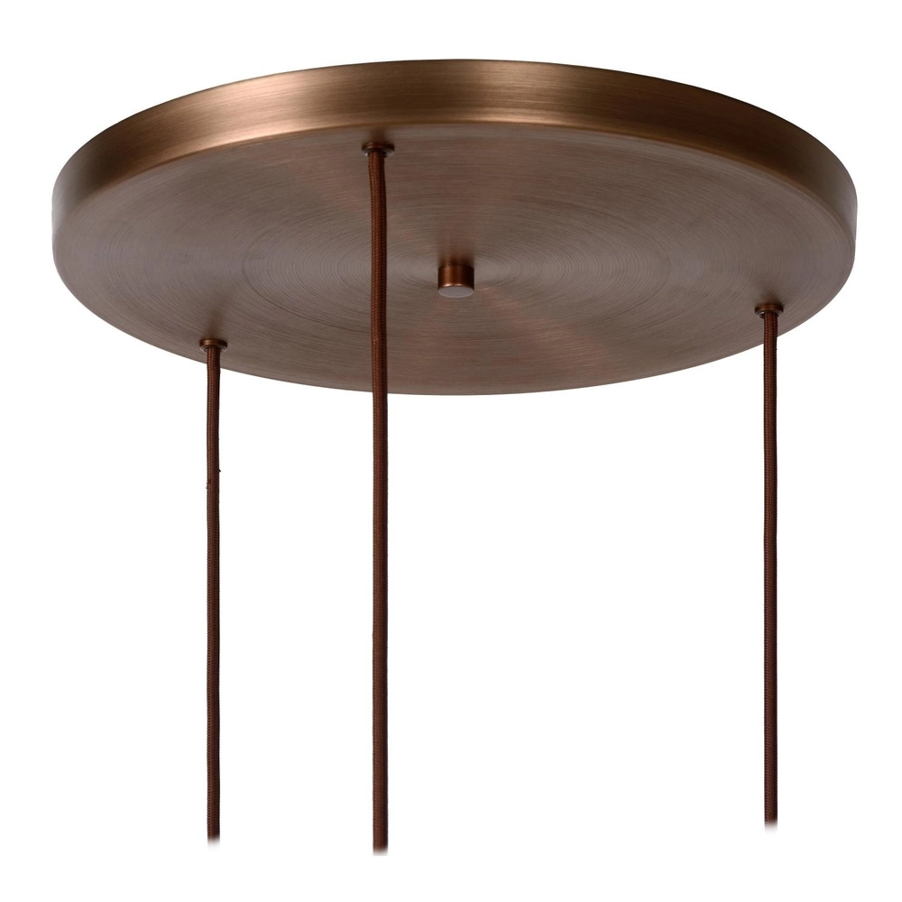 Pendellampe Toledo Bernsteinglas 3-Lampen Lucide 5411212740861